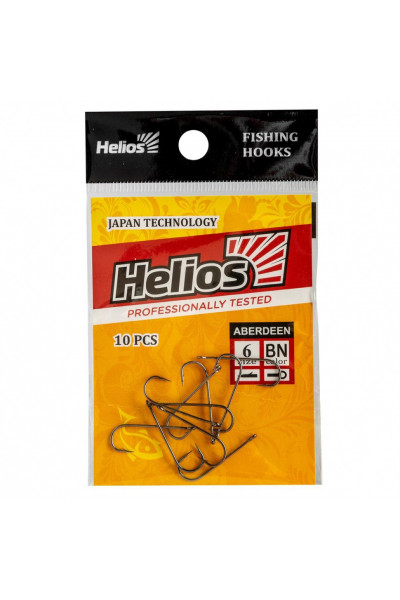 Крючок Helios Aberdeen с кольцом №6 цвет BN (10 шт) HS-AB-BN-9968-6