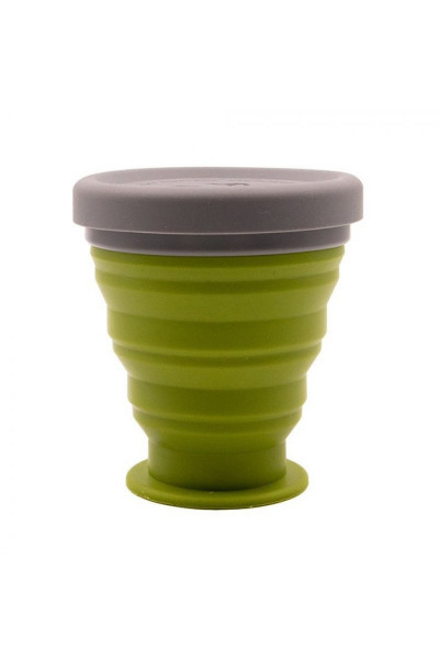 Стакан складной силиконовый Tramp 200 мл олива TRC-126 Стакан складной силиконовый Tramp 200 мл олива TRC-126