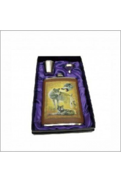 Фляжка и набор стопок Helios Волки 240 мл GT-TZ217