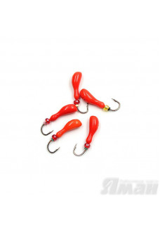 Мормышка литая Яман Мотылек, 0,5 г, Kumho №57, цвет фц. красный (5 шт.) Я-МР1682