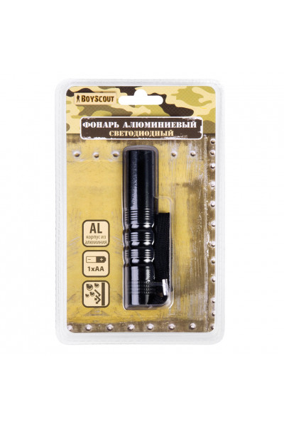 Фонарь ручной светодиодный Boyscout (алюминий) 61192 Фонарь ручной светодиодный Boyscout (алюминий) 61192