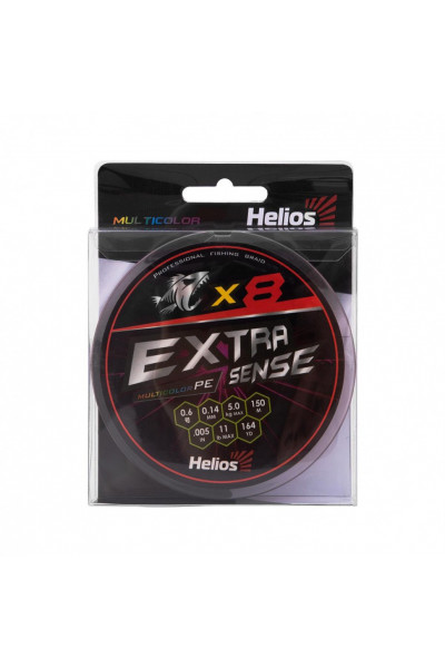 Шнур плетеный Helios Extrasense X8 PE 0.6/11LB 0,14мм 150м Multicolor HS-ES-X8-0.6/11LB Шнур плетеный Helios Extrasense X8 PE 0.6/11LB 0,14мм 150м Multicolor HS-ES-X8-0.6/11LB