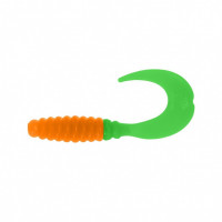 Твистер Helios Credo 2,35"/6,0 см, цвет Orange & Green 7 шт HS-10-025