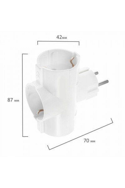 Сетевой тройник Sonnen U-030G, 3 розетки 511441 Сетевой тройник Sonnen U-030G, 3 розетки 511441