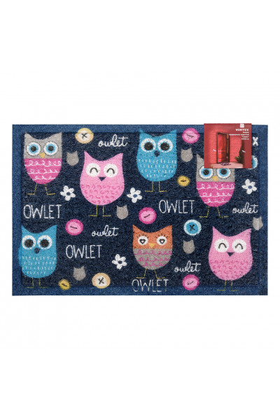 Коврик придверный пористый Vortex Совята 40х60 см 24113 Коврик придверный пористый Vortex Совята 40х60 см 24113