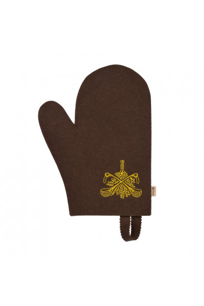 Рукавица для бани Банные Штучки (войлок) коричневая 41420 Рукавица для бани Банные Штучки (войлок) коричневая 41420