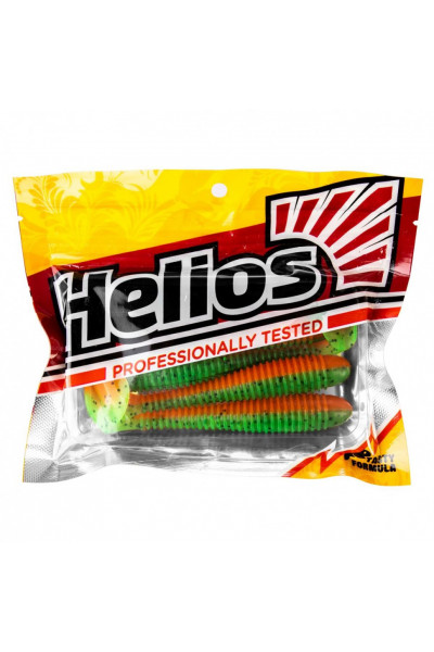 Виброхвост Helios Catcher 3,55/9 см, цвет Pepper Green & Orange 5 шт HS-2-018 Виброхвост Helios Catcher 3,55/9 см, цвет Pepper Green & Orange 5 шт HS-2-018