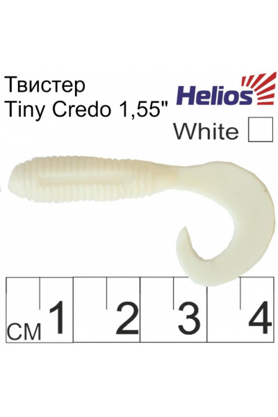Твистер Helios Тiny Credo 1,55/4 см, цвет White 12 шт HS-8-001 Твистер Helios Тiny Credo 1,55/4 см, цвет White 12 шт HS-8-001
