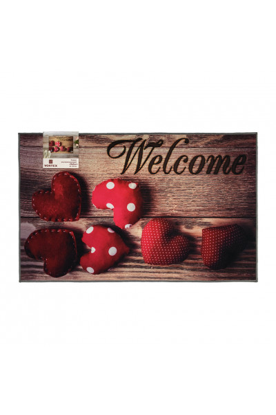 Коврик влаговпитывающий Vortex Velur Welcome 50х80 см 24243 Коврик влаговпитывающий Vortex Velur Welcome 50х80 см 24243