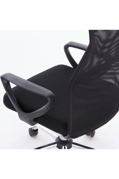 Кресло офисное Brabix Tender MG-330 сетка/ткань/кожзам, черное 531845