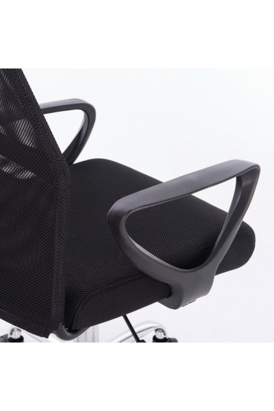 Кресло офисное Brabix Tender MG-330 сетка/ткань/кожзам, черное 531845