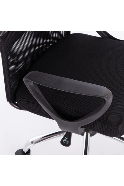 Кресло офисное Brabix Tender MG-330 сетка/ткань/кожзам, черное 531845