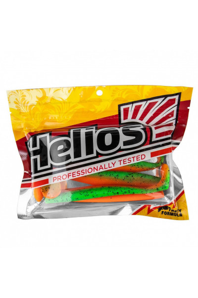 Виброхвост Helios Trofey 5.5/14 см, цвет Pepper Green & Orange 4 шт HS-25-018 Виброхвост Helios Trofey 5.5/14 см, цвет Pepper Green & Orange 4 шт HS-25-018