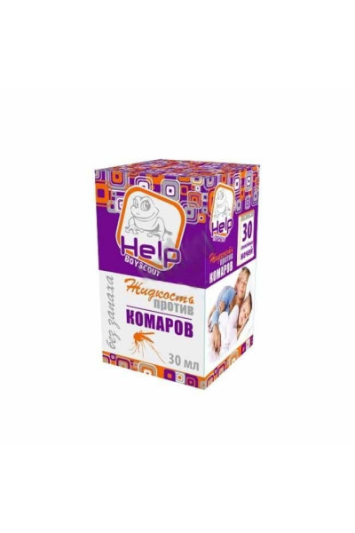 Жидкость HELP для детей от комаров без запаха 30 ночей 80524 Жидкость HELP для детей от комаров без запаха 30 ночей 80524