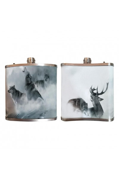 Фляжка Helios Волки 210 мл HS-F-W-A19-1 Фляжка Helios Волки 210 мл HS-F-W-A19-1