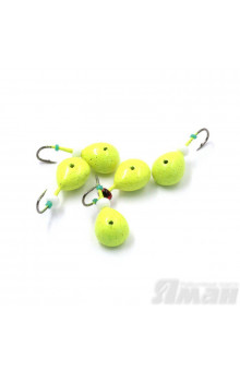 Мормышка литая Яман Клопик, 0,8 г, Kumho №32, цвет фц. желтый (5 шт.) Я-МР1250ФЖ