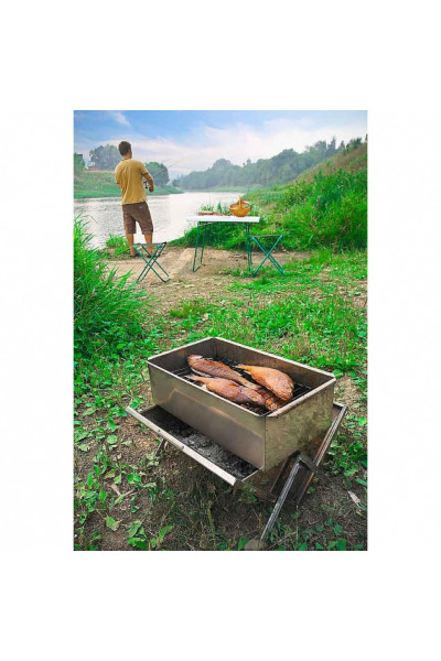 Коптильня двухъярусная с поддоном Универсал (сталь 1,0 мм) Коптильня двухъярусная с поддоном Универсал (сталь 1,0 мм)