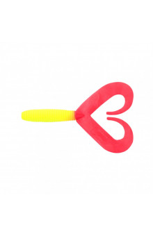 Твистер Yaman PRO Loop-Two, р.2 inch, цвет #06 - Chartreuse/red (уп. 10 шт) YP-LT2-06