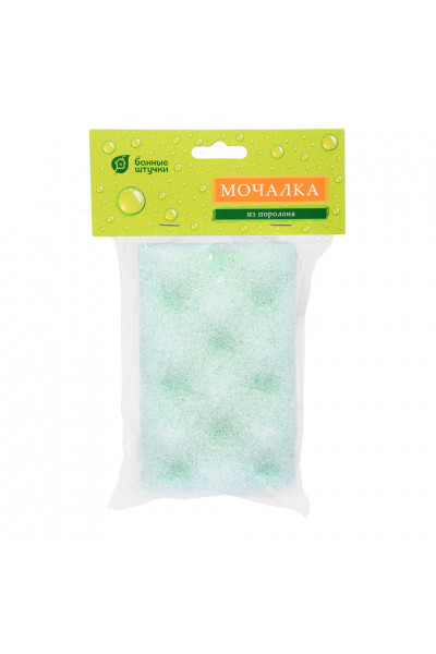 Мочалка из поролона c массажным слоем Банные Штучки прямоугольная 32603 Мочалка из поролона c массажным слоем Банные Штучки прямоугольная 32603