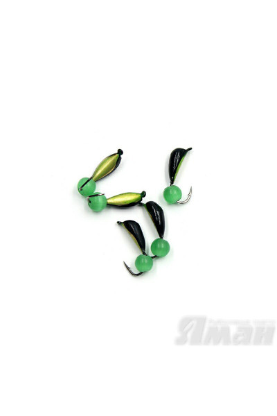 Мормышка вольфрамрам безнасадочная Яман Малек №2, d-2,5 мм, L-7,3 мм, 0,45 г (5 шт.) Я-МР1511