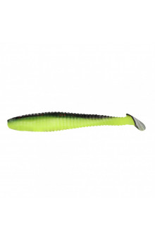 Виброхвост Yaman PRO Flatter Shad, р.2 inch, цв. 32 - Black Red Flake/Chartreuse, 6 шт YP-FS2-32