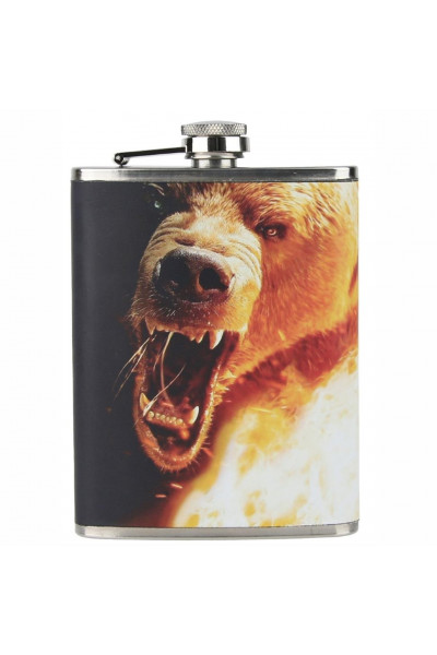 Фляжка Helios Медведь 240 мл HS-F-B-A21-1 Фляжка Helios Медведь 240 мл HS-F-B-A21-1