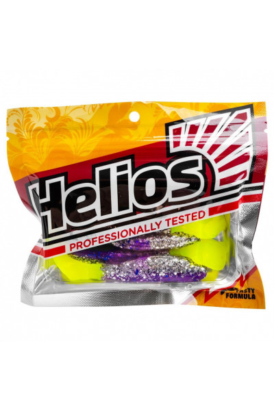 Виброхвост Helios Chubby 3,55/9 см, цвет Silver Sparkles & Fio LT 5 шт HS-4-037 Виброхвост Helios Chubby 3,55/9 см, цвет Silver Sparkles & Fio LT 5 шт HS-4-037