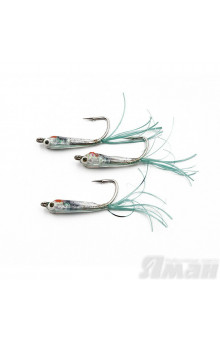 Мормышка Яман Малек пыздрик с ушком, L-19 мм, 0,4 г, Kumho №2, цвет зеленый (3 шт.) Я-МР1895