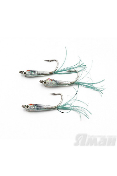 Мормышка Яман Малек пыздрик с ушком, L-19 мм, 0,4 г, Kumho №2, цвет зеленый (3 шт.) Я-МР1895