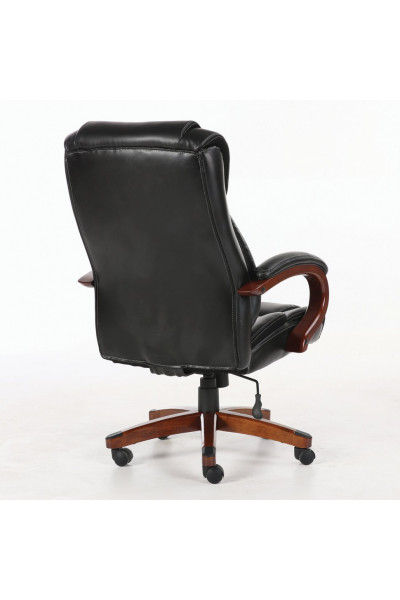Кресло руководителя Brabix Premium Magnum EX-701 дерево/кожа, черное 531827