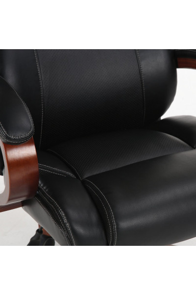 Кресло руководителя Brabix Premium Magnum EX-701 дерево/кожа, черное 531827