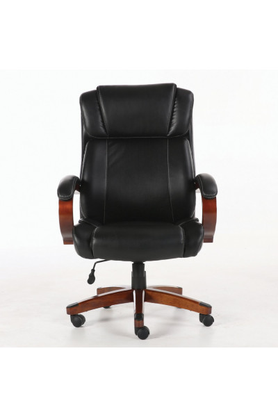 Кресло руководителя Brabix Premium Magnum EX-701 дерево/кожа, черное 531827