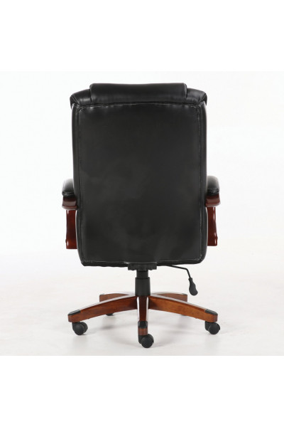 Кресло руководителя Brabix Premium Magnum EX-701 дерево/кожа, черное 531827
