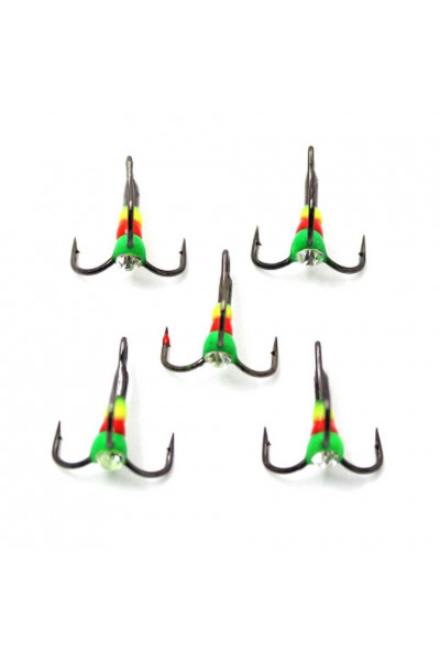 Крючок тройник Namazu светофор № 8 , GRO (5 шт.) N-HTL8GRO Крючок тройник Namazu светофор № 8 , GRO (5 шт.) N-HTL8GRO