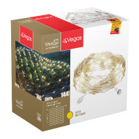 Уличная светодиодная гирлянда (теплый свет) Vegas Сеть 144 LED (36 мигающих), 1,2х1,5 м, 24V 55035