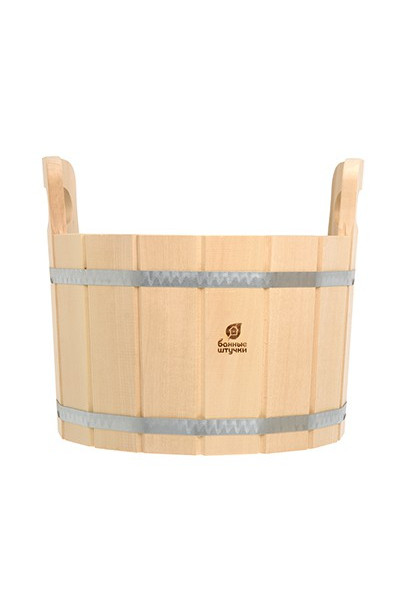 Ушат шайка для бани Банные Штучки с нержавеющей вставкой, липа 10 л 33217 Ушат шайка для бани Банные Штучки с нержавеющей вставкой, липа 10 л 33217