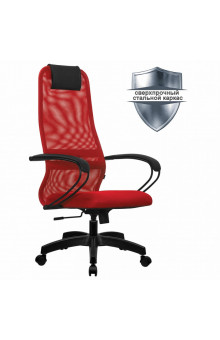 Кресло офисное Metta SU-B-8 ткань/сетка, красное