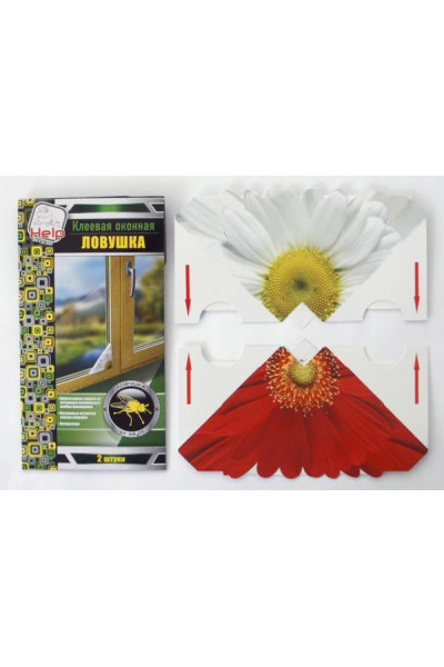 Клеевая ловушка HELP от мух на окна 2 шт.(80242)