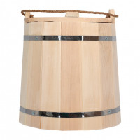 Ведро для бани с крышкой Банные Штучки С легким паром, липа 18 л 31198