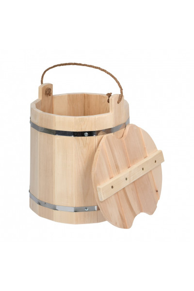 Ведро для бани с крышкой Банные Штучки С легким паром, липа 18 л 31198 Ведро для бани с крышкой Банные Штучки С легким паром, липа 18 л 31198