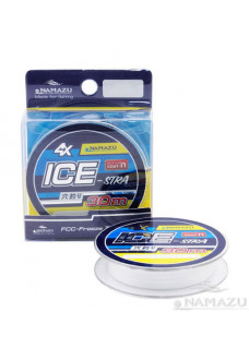 Шнур плетеный Namazu Ice-Stra 4Х, 30 м, 0,12 мм, до 8,2 кг, белый NIS30-0,12
