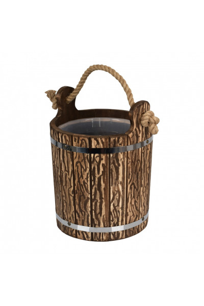 Ведро для бани Банные Штучки с пластиковой вставкой, липа 9 л 33320 Ведро для бани Банные Штучки с пластиковой вставкой, липа 9 л 33320