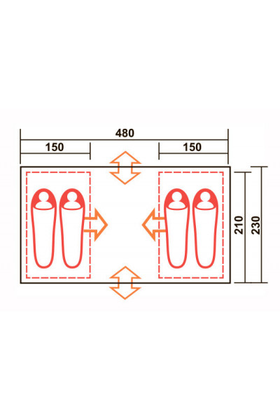 Палатка Canadian Camper Sana 4 royal Палатка Canadian Camper Sana 4 royal