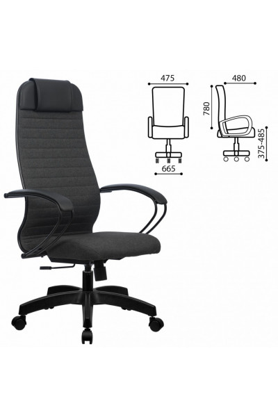 Кресло офисное Metta К-27 ткань, серое Кресло офисное Metta К-27 ткань, серое