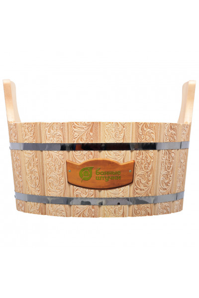 Ушат шайка для бани Банные Штучки Цветы липа 15 л 33429 Ушат шайка для бани Банные Штучки Цветы липа 15 л 33429