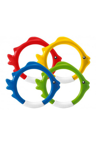 Подводные кольца для ныряния от 6 лет Intex Рыбки 55507 (4 шт)