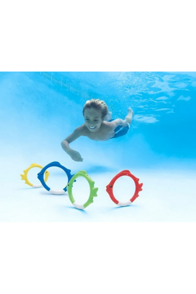 Подводные кольца для ныряния от 6 лет Intex Рыбки 55507 (4 шт) Подводные кольца для ныряния от 6 лет Intex Рыбки 55507 (4 шт)
