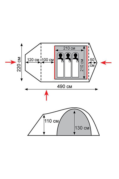 Палатка Tramp Cave 3 (V2)