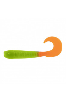 Твистер Helios Long Hybrid 3,55"/9,0 см, цвет Lime & Orange 7 шт HS-15-020