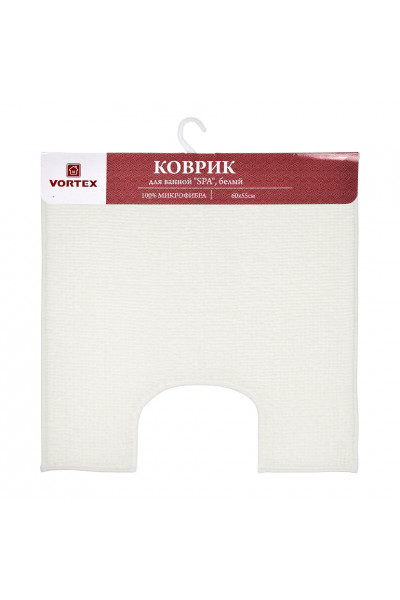 Коврик для туалета Vortex Spa под унитаз 60х55 см белый 24134 Коврик для туалета Vortex Spa под унитаз 60х55 см белый 24134